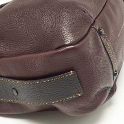 Pre Owned Coach Burgundy Leather Hadley Hobo