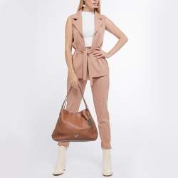 Pre Owned Coach Brown Leather Edie Shoulder Bag