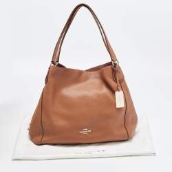 Pre Owned Coach Brown Leather Edie Shoulder Bag