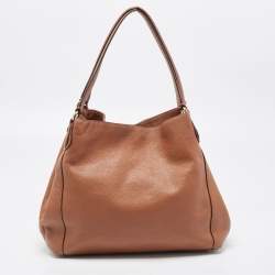 Pre Owned Coach Brown Leather Edie Shoulder Bag