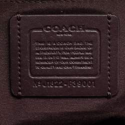 Coach Maroon Signature Coated Canvas and Leather Backpack
