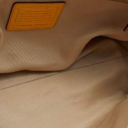 Pre Owned Coach Yellow Leather Madison East West Tote