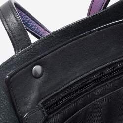 Pre Owned Coach Multicolor Iridescent Leather Market Tote 