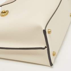 Pre Owned Coach Off White/Pink Leather Willow Tote