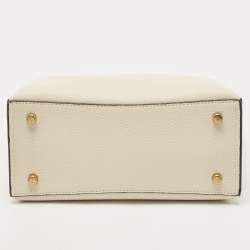 Pre Owned Coach Off White/Pink Leather Willow Tote