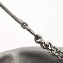 Pre Owned Coach Grey Leather Turnlock Edie Shoulder Bag