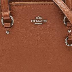 Pre Owned Coach Brown Leather Stanton 26 Carryall Tote