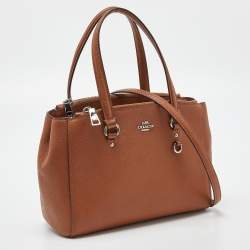Pre Owned Coach Brown Leather Stanton 26 Carryall Tote