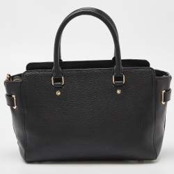 Pre Owned Coach Black Leather Blake 25 Carryall Tote