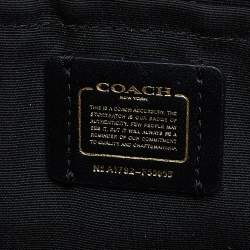 Pre Owned Coach Black Leather Blake 25 Carryall Tote