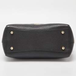 Pre Owned Coach Black Leather Blake 25 Carryall Tote