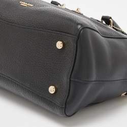 Pre Owned Coach Black Leather Blake 25 Carryall Tote