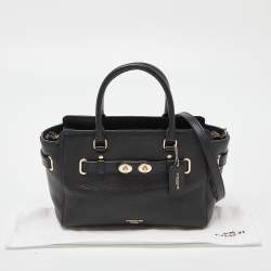 Pre Owned Coach Black Leather Blake 25 Carryall Tote