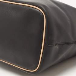 Pre Owned Coach Black Leather Large Metro Tote