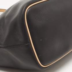 Pre Owned Coach Black Leather Large Metro Tote