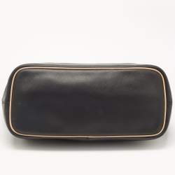 Pre Owned Coach Black Leather Large Metro Tote