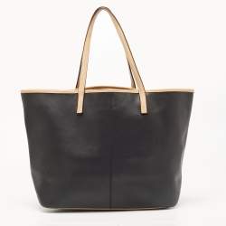 Pre Owned Coach Black Leather Large Metro Tote