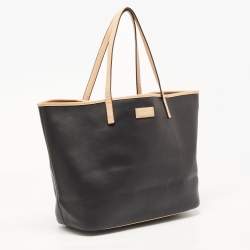 Pre Owned Coach Black Leather Large Metro Tote