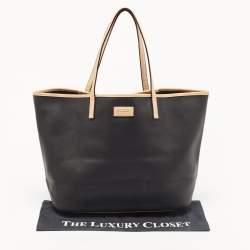 Pre Owned Coach Black Leather Large Metro Tote