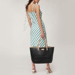 Pre Owned Coach Black Leather Large Metro Tote