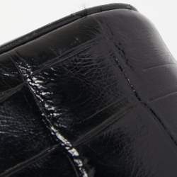 Coach Black Croc Embossed leather Cassidy Chain Shoulder Bag