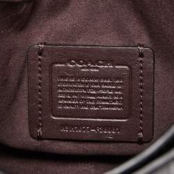 Coach Black Croc Embossed leather Cassidy Chain Shoulder Bag