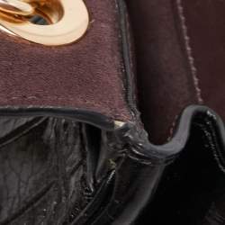 Coach Black Croc Embossed leather Cassidy Chain Shoulder Bag