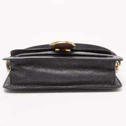 Pre Owned Coach Black Pebbled Leather Tabby Shoulder Bag 