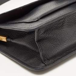 Pre Owned Coach Black Pebbled Leather Tabby Shoulder Bag 