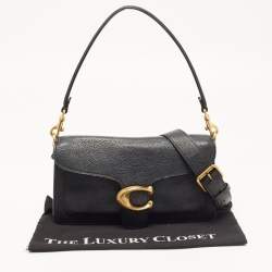 Pre Owned Coach Black Pebbled Leather Tabby Shoulder Bag 