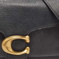 Pre Owned Coach Black Pebbled Leather Tabby Shoulder Bag 
