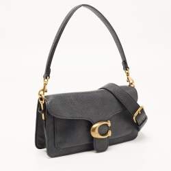 Pre Owned Coach Black Pebbled Leather Tabby Shoulder Bag 
