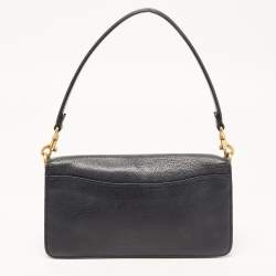 Pre Owned Coach Black Pebbled Leather Tabby Shoulder Bag 