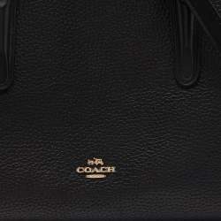 Coach Black Leather Brooklyn Carryall 28 Tote