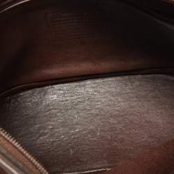 Pre Owned Coach Brown Leather Vintage Flap Crossbody Bag