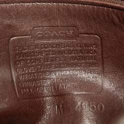 Pre Owned Coach Brown Leather Vintage Flap Crossbody Bag