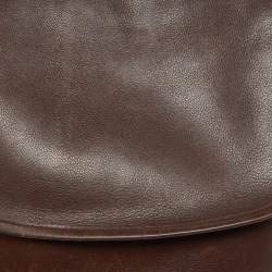 Pre Owned Coach Brown Leather Vintage Flap Crossbody Bag