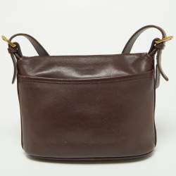 Pre Owned Coach Brown Leather Vintage Flap Crossbody Bag