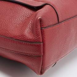 Pre Owned Coach Red Leather Crossbody Bag