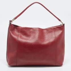 Pre Owned Coach Red Leather Crossbody Bag