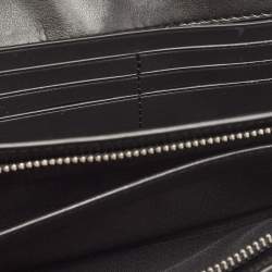 Coach Black/Grey Signature Coated Canvas and Leather Slim Envelope Wallet