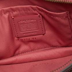 Pre Owned Coach Two Tone Pink Leather Noa Pop Up Crossbody Bag