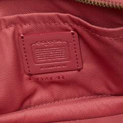 Pre Owned Coach Two Tone Pink Leather Noa Pop Up Crossbody Bag