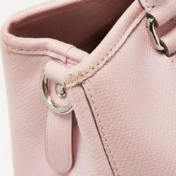 Pre Owned Coach Pink Leather Margot Carryall Satchel