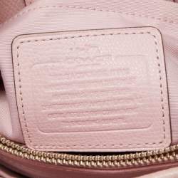 Pre Owned Coach Pink Leather Margot Carryall Satchel