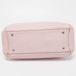 Pre Owned Coach Pink Leather Margot Carryall Satchel