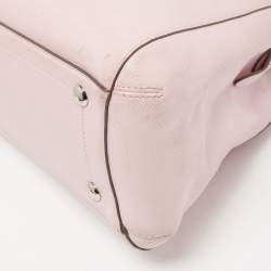 Pre Owned Coach Pink Leather Margot Carryall Satchel