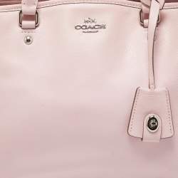 Pre Owned Coach Pink Leather Margot Carryall Satchel