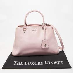 Pre Owned Coach Pink Leather Margot Carryall Satchel