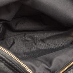 Pre Owned Coach Black Leather Turnlock Edie Shoulder Bag
